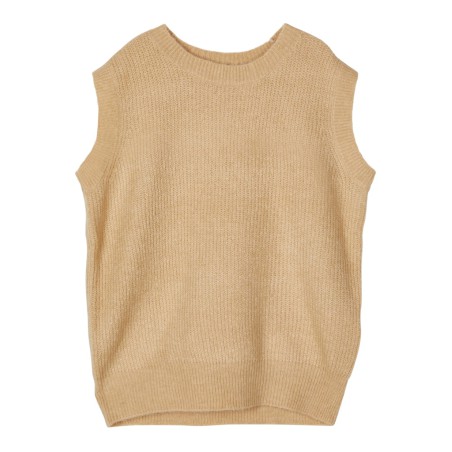 LMTD SALLEN Strik Vest - WHITE PEPPER