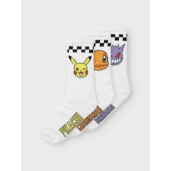 NAME IT Kids Pokemon Tennis sokker 3-pak - Bright White
