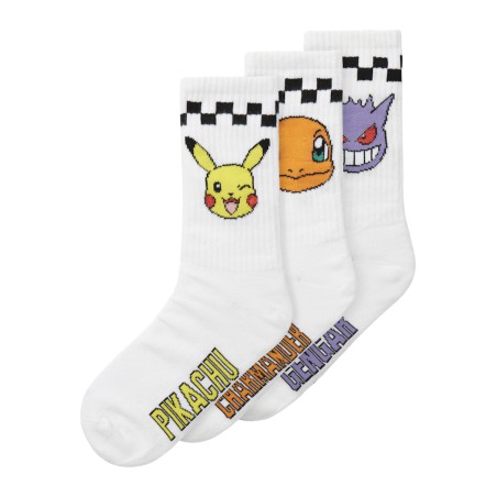 NAME IT Kids Pokemon Tennis sokker 3-pak - Bright White