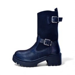 Sixth Sens Strik Læder Støvler - Sort