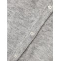 LMTD pige - Lodet langærmet kort strik cardigan - Light Grey Melange