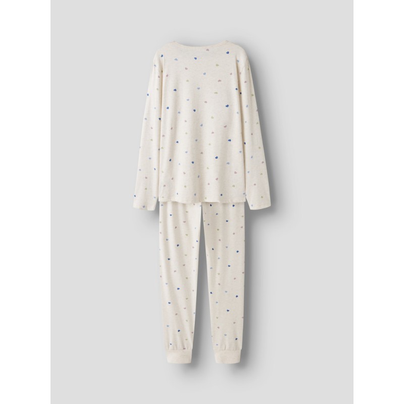 NAME IT Kids Hjerte Nattøjssæt - Peyote Melange