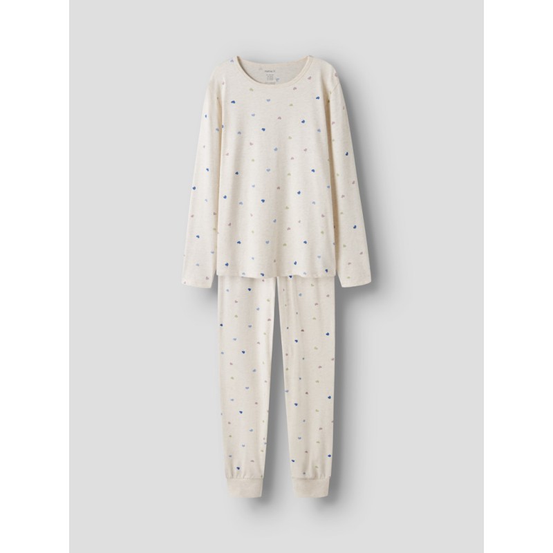 NAME IT Kids Hjerte Nattøjssæt - Peyote Melange