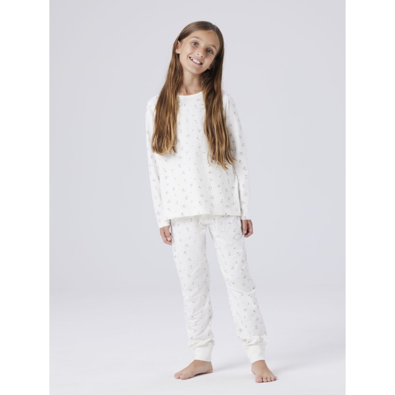 NAME IT Mini Blomster Nattøjssæt - Jet Stream