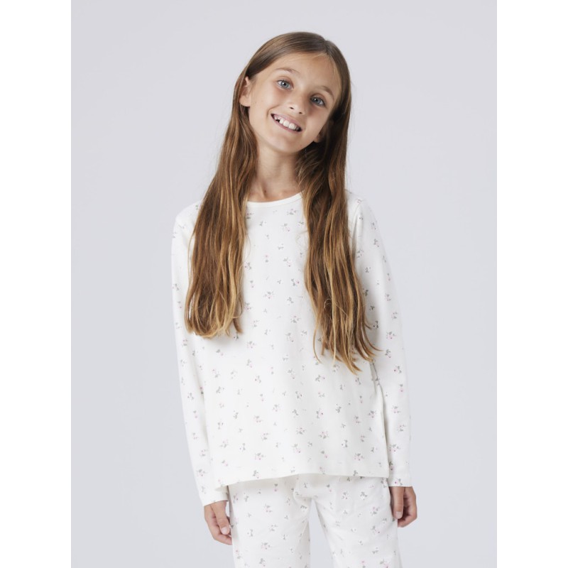 NAME IT Mini Blomster Nattøjssæt - Jet Stream