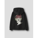 NAME IT Kids Teddy L/S Sweat Cardigan - Sort