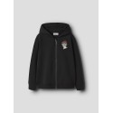 NAME IT Kids Teddy L/S Sweat Cardigan - Sort