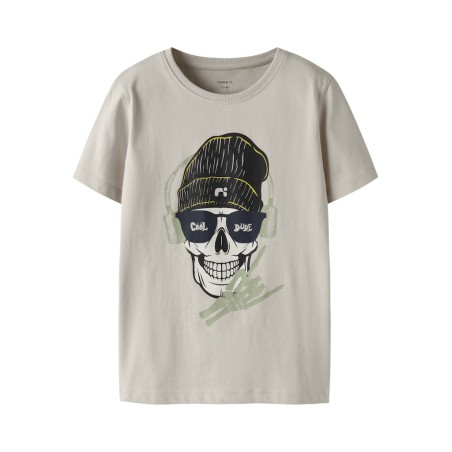 NAME IT Kids Ted S/S Top - Pumice Stone