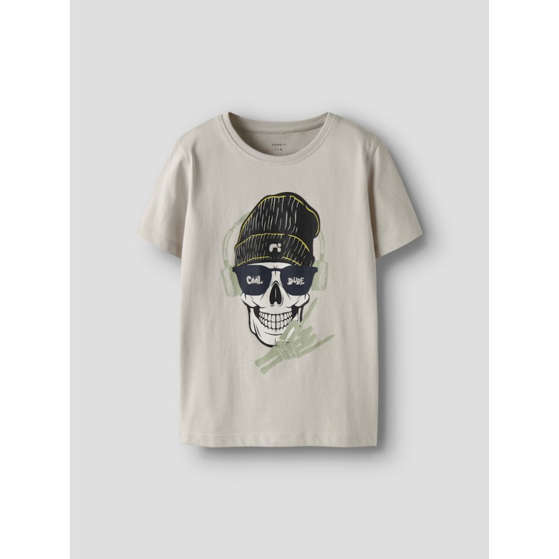 NAME IT Kids Ted S/S Top - Pumice Stone