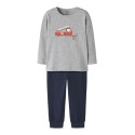 NAME IT Mini Brandbil Nattøjssæt 2-pak - Grey Melange