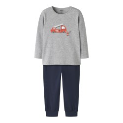NAME IT Mini Brandbil Nattøjssæt 2-pak - Grey Melange