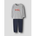 NAME IT Mini Brandbil Nattøjssæt 2-pak - Grey Melange