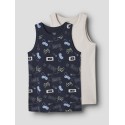 NAME IT Kids Gamer Tank Top 2-Pak - Navy Blazer