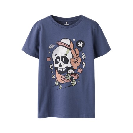 NAME IT Kids Bastian S/S T-shirt - Vintage Indigo