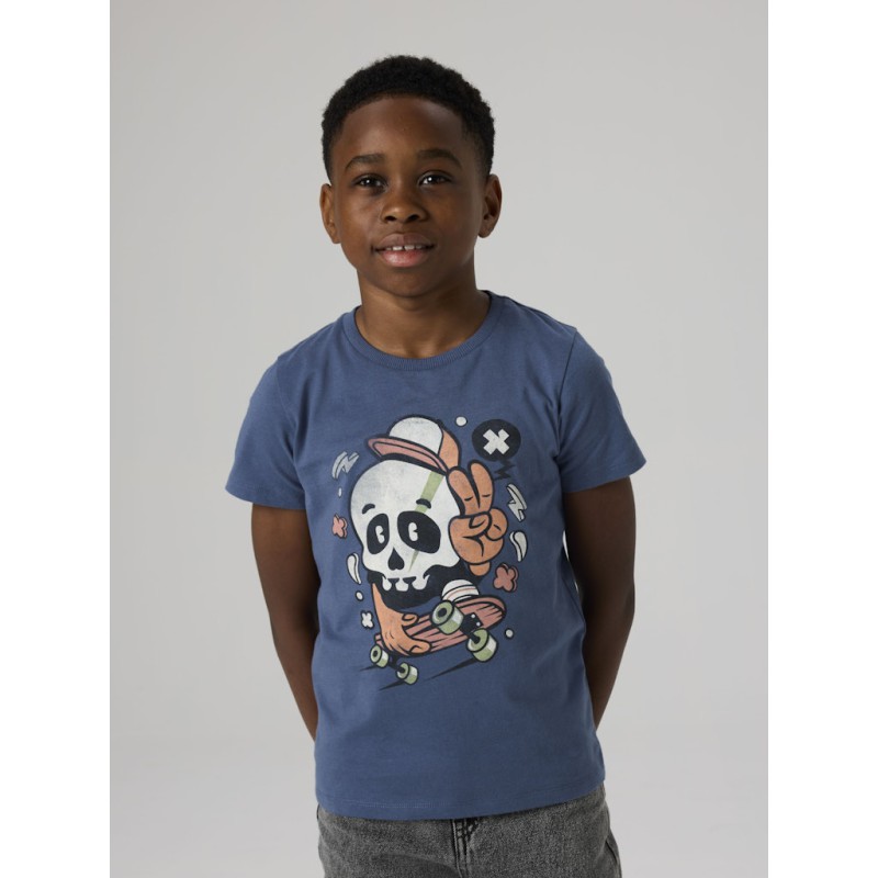 NAME IT Kids Bastian S/S T-shirt - Vintage Indigo