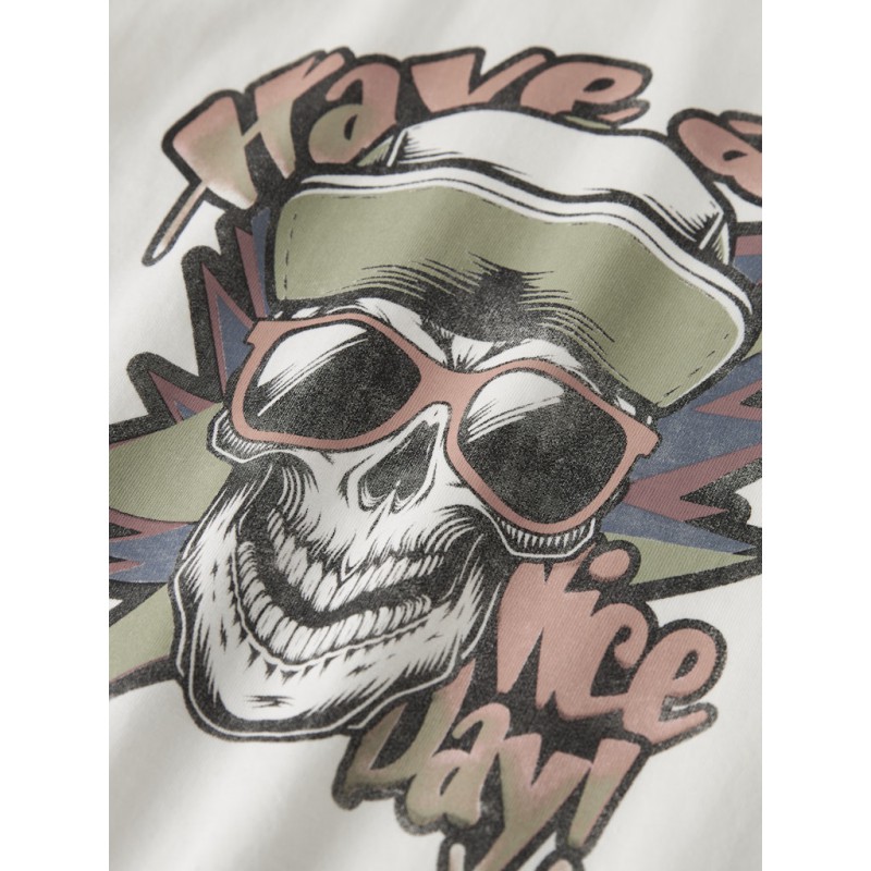 NAME IT Kids Bastian S/S T-shirt - Cloud Dancer