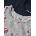 NAME IT Mini Brandbil Tank Top 2-Pak - Grey Melange