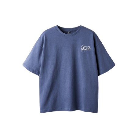 NAME IT Mini Bleze Relaxed S/S T-shirt - Vintage Indigo