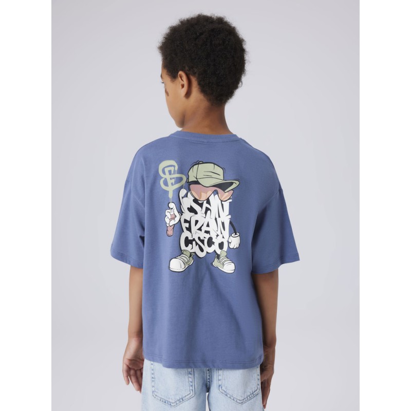 NAME IT Mini Bleze Relaxed S/S T-shirt - Vintage Indigo