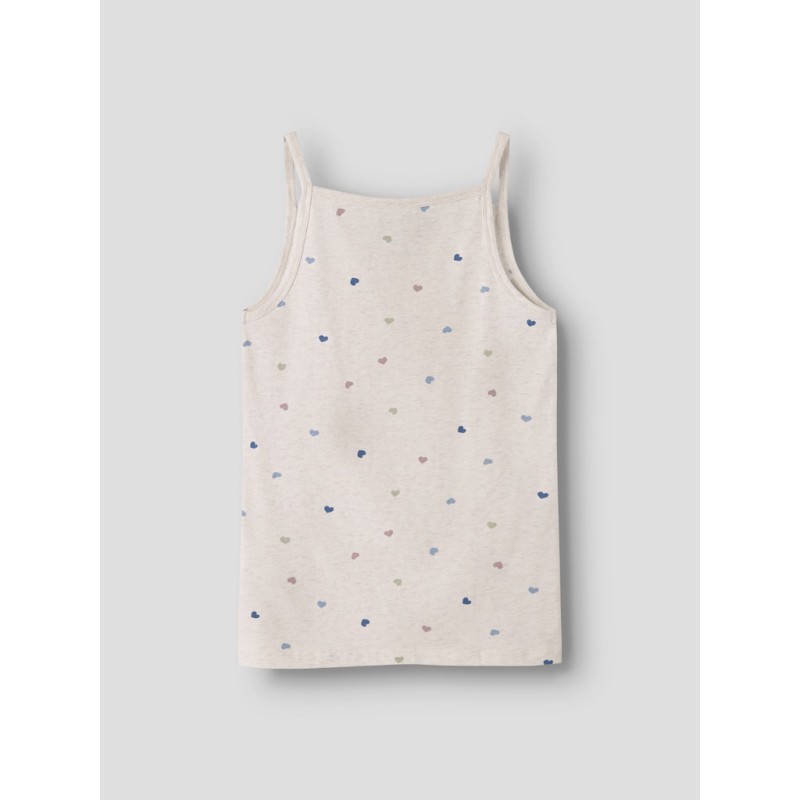 NAME IT Kids Hjerte Strop Top 2-Pak - Peyote Melange