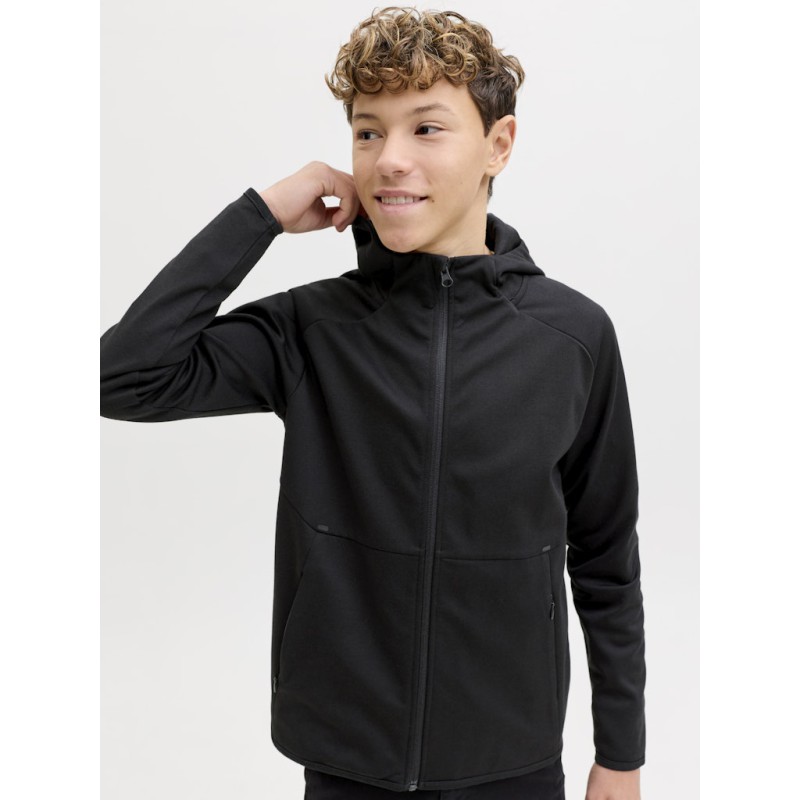 JACK & JONES Base Sweat Hoodie m. Lynlås - Sort