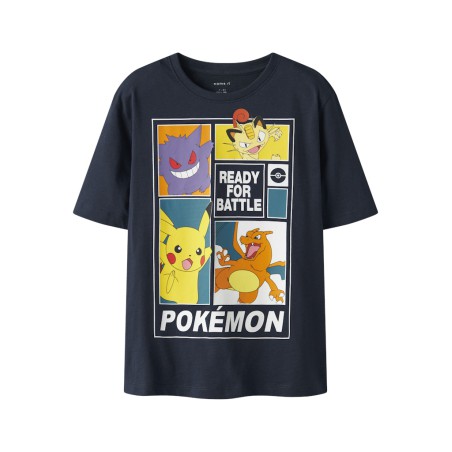 NAME IT Kids Dams Pokemon S/S T-shirt - Navy Blazer