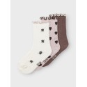 NAME IT MINI Netti 3-Pak Strømper - Peppercorn