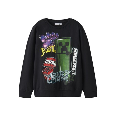 NAME IT Kids Dai Minecraft Regular Sweatshirt - Sort