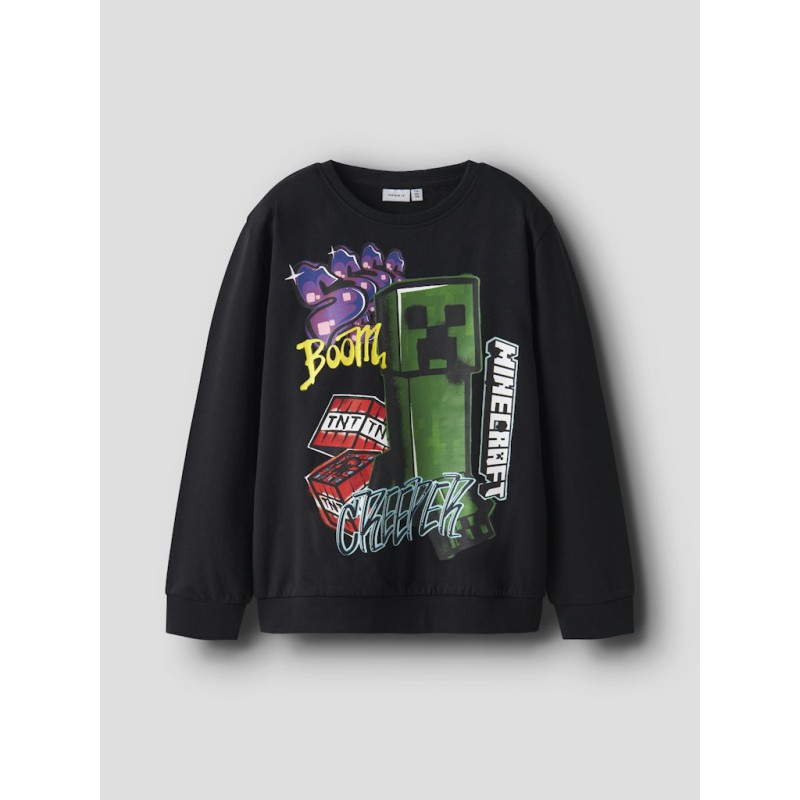 NAME IT Kids Dai Minecraft Regular Sweatshirt - Sort