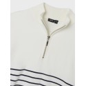 LMTD Kacy L/S Half Zip Knit - Hvid Alyssum