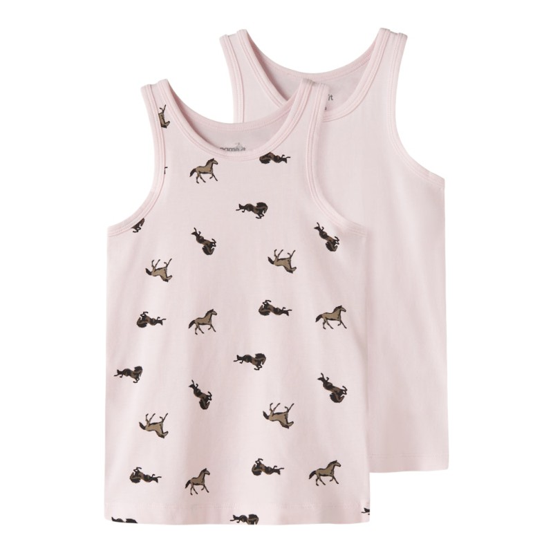 NAME IT Mini Hest Tank Top 2-Pak - Ballerina