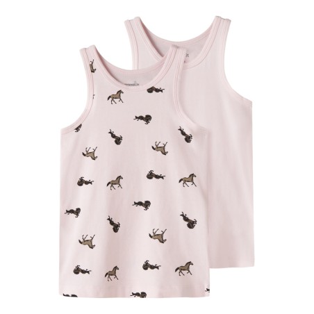 NAME IT Mini Hest Tank Top 2-Pak - Ballerina