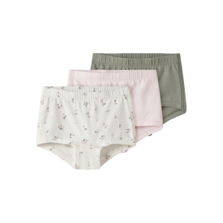 NAME IT Mini Blomster Tights 3-pak - Jet Stream