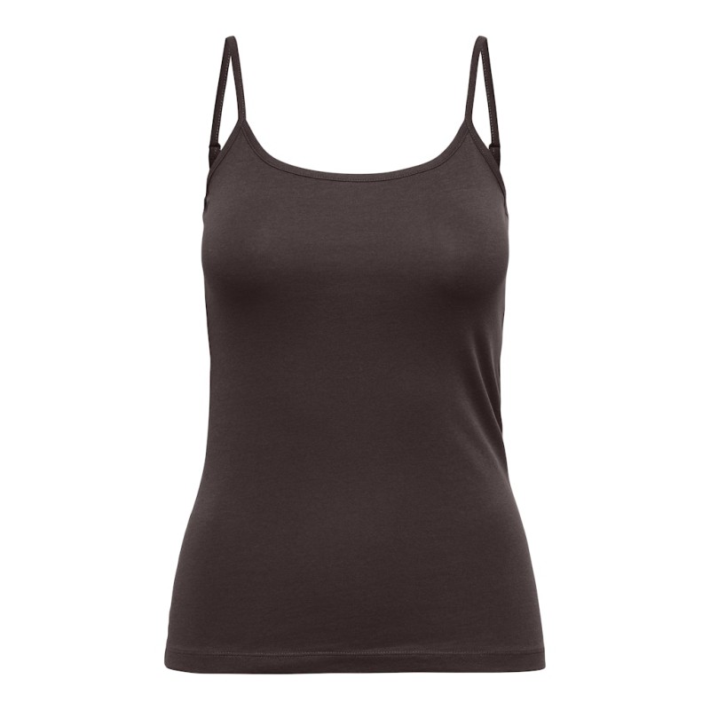 JDY Ava Singlet Top - Chocolate Torte