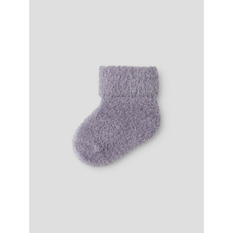 NAME IT Baby Terry Fluffy Strømper - Lavender Gray