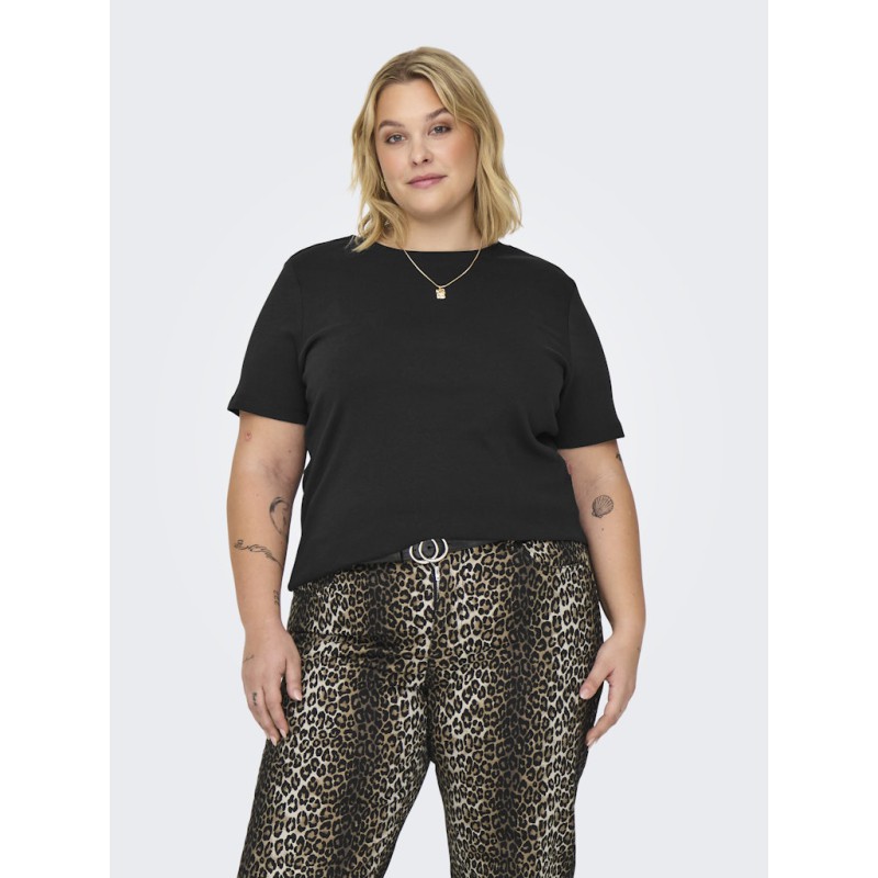 ONLY CARMAKOMA Jen S/S Jeans T-shirt - Sort