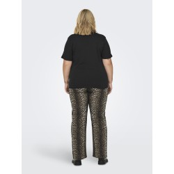 ONLY CARMAKOMA Jen S/S Jeans T-shirt - Sort