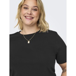 ONLY CARMAKOMA Jen S/S Jeans T-shirt - Sort