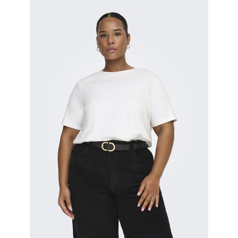ONLY CARMAKOMA Jen S/S Jeans T-shirt - Bright White