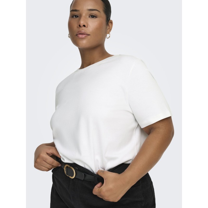 ONLY CARMAKOMA Jen S/S Jeans T-shirt - Bright White