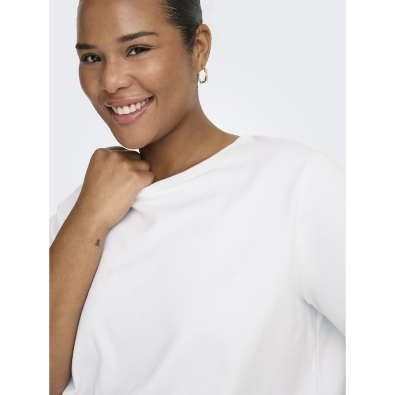 ONLY CARMAKOMA Jen S/S Jeans T-shirt - Bright White