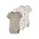 NAME IT Baby Bodystocking Animal 3-pak - Jet Stream