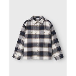 NAME IT Kids Tamol Ternet L/S Skjorte - Navy Blazer
