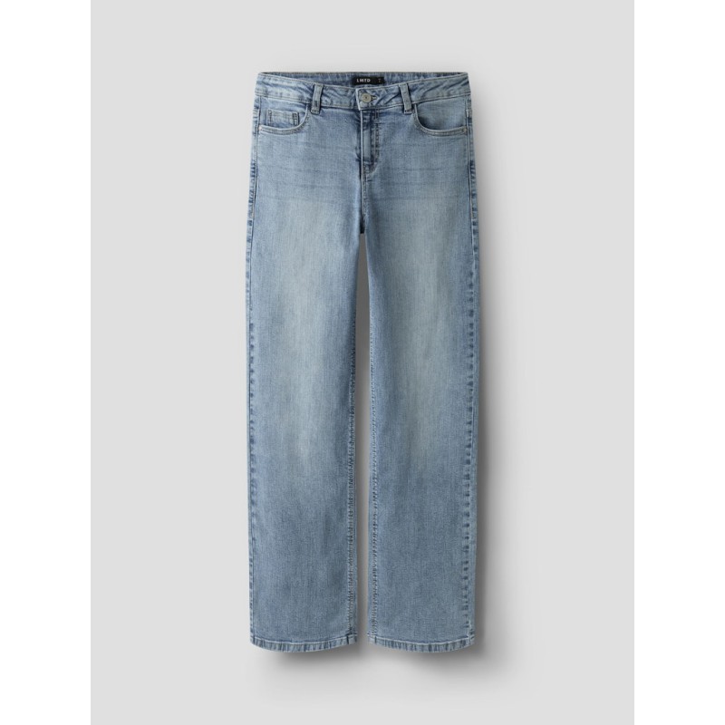 LMTD pige - Bli brede denim jeans - Light Blue Denim