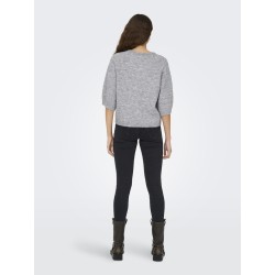 JDY Alva 3/4 Pyntet Strik - Medium Grey Melange