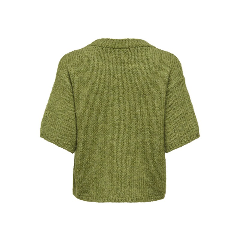 JDY Linea S/S Strik Pullover - Fern
