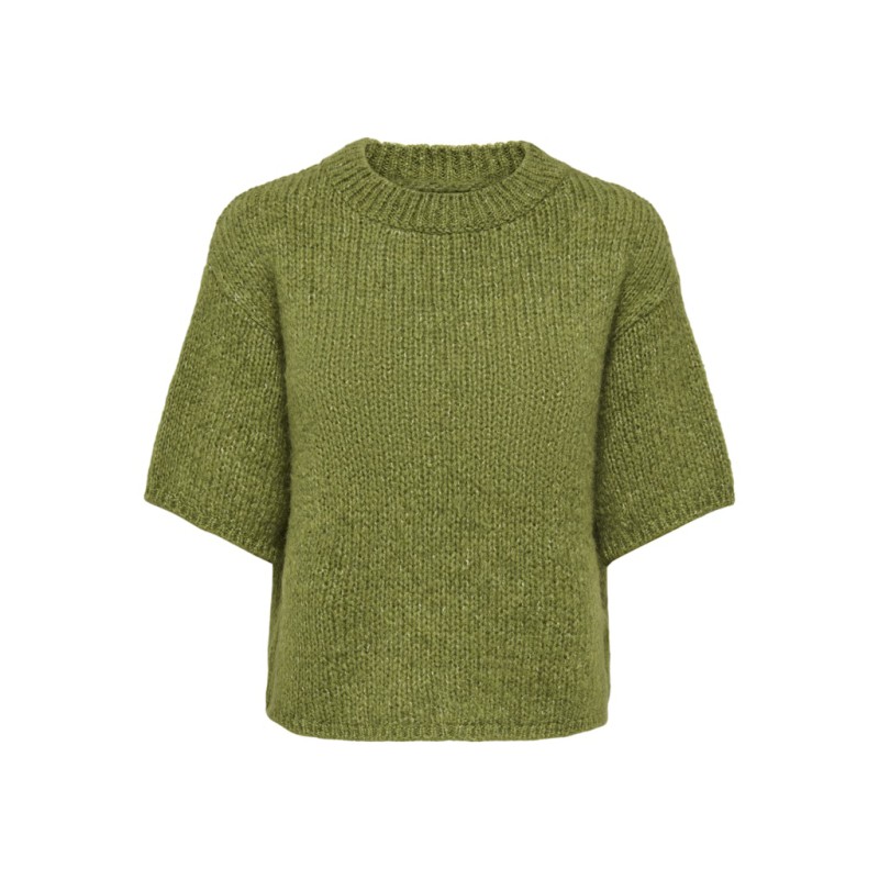 JDY Linea S/S Strik Pullover - Fern