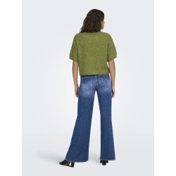 JDY Linea S/S Strik Pullover - Fern