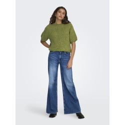 JDY Linea S/S Strik Pullover - Fern