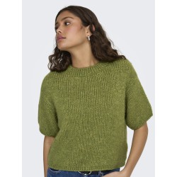 JDY Linea S/S Strik Pullover - Fern